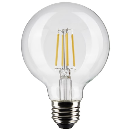 6 Watt G25 LED Lamp, Clear, Medium Base, 90 CRI, 5000K, 120 Volts